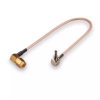 Пигтейл CRC9 (male) - SMA (male) угловой, длина 250 мм KROKS [1781]