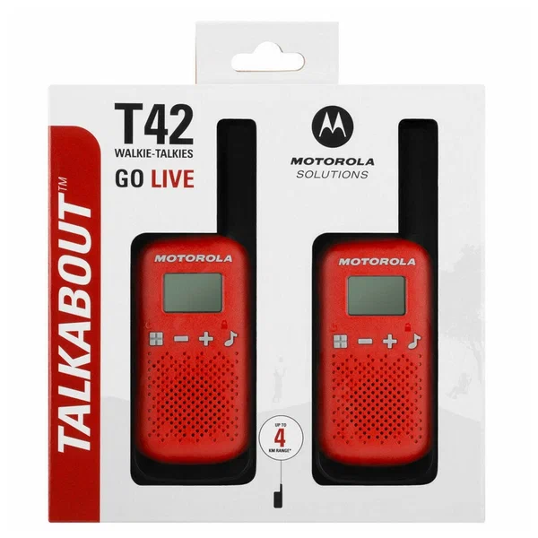 Портативная радиостанция Motorola T42 (2 шт) красная