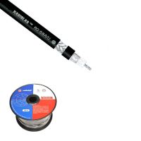 Кабель 50 Ом Radiolab RG-58 A/U black Superflexible Extra Low Loss Coax MIL-C-17D PEEG(медь, бухта, 100м) витая жила