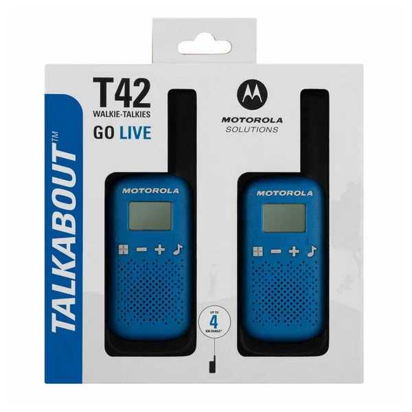Портативная радиостанция Motorola T42 (2 шт) синяя