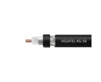 Кабель VEGATEL RG-58 A/U (ГОСТ, PVC, черный) бухта 100м