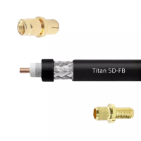Кабельная сборка 5D/FB (Titan, черный) (SMA-male - SMA-female) 5 м